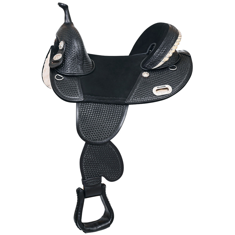 Hilason Western American Leather Trail Barrel Racing Horse Saddle
