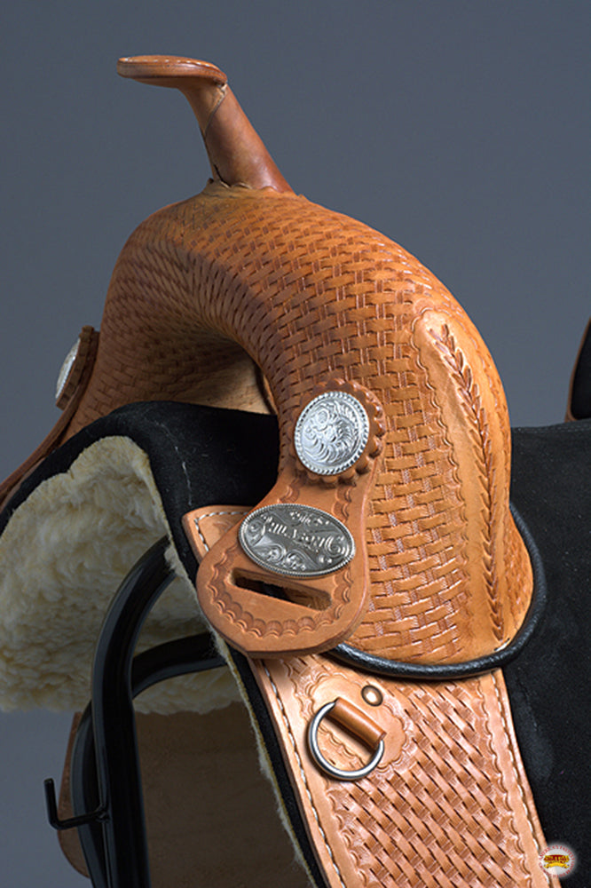 HILASON Western Horse Trail Barrel Racing American Leather Saddle | Treeless for Horses