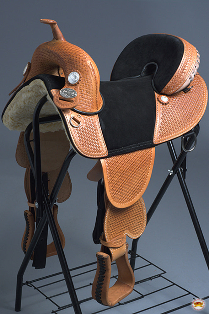 Hilason Western Horse Trail Barrel Racing American Leather Saddle