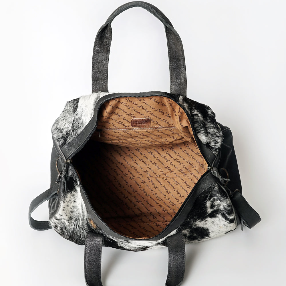 American Darling Women's Duffel Bag Western Hair On Genuine Leather Handbag and Ladies Purse
