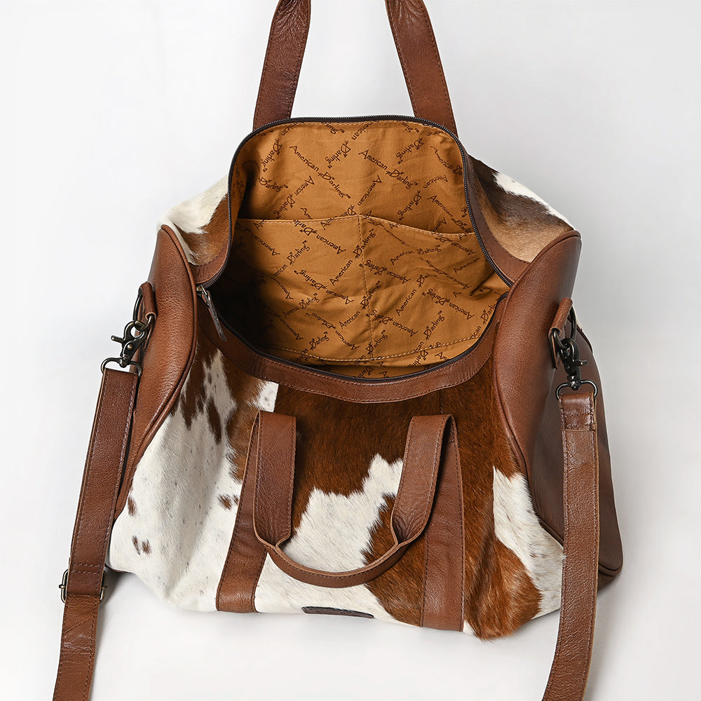 American Darling Women's Duffel Bag Western Hair On Genuine Leather Handbag and Ladies Purse