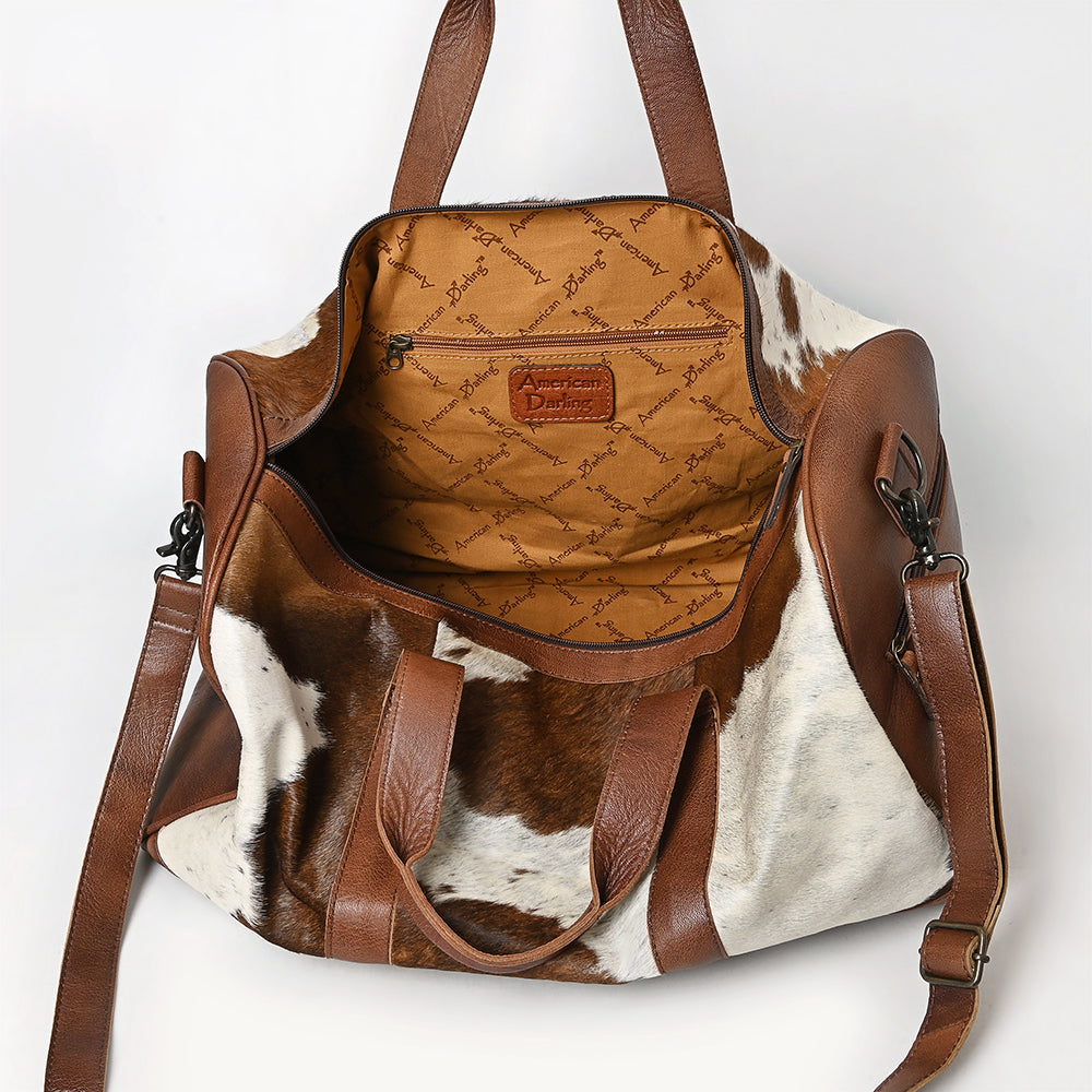 American Darling Women's Duffel Bag Western Hair On Genuine Leather Handbag and Ladies Purse