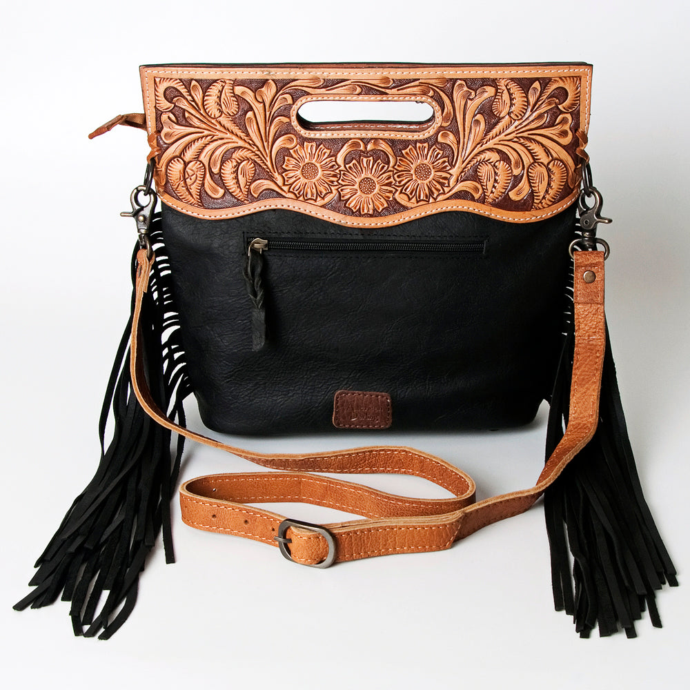 American Darling Clutch Hand Tooled Saddle Blanket Fabric Genuine Leather Western Women Bag Handbag Purse | Purses for Cute