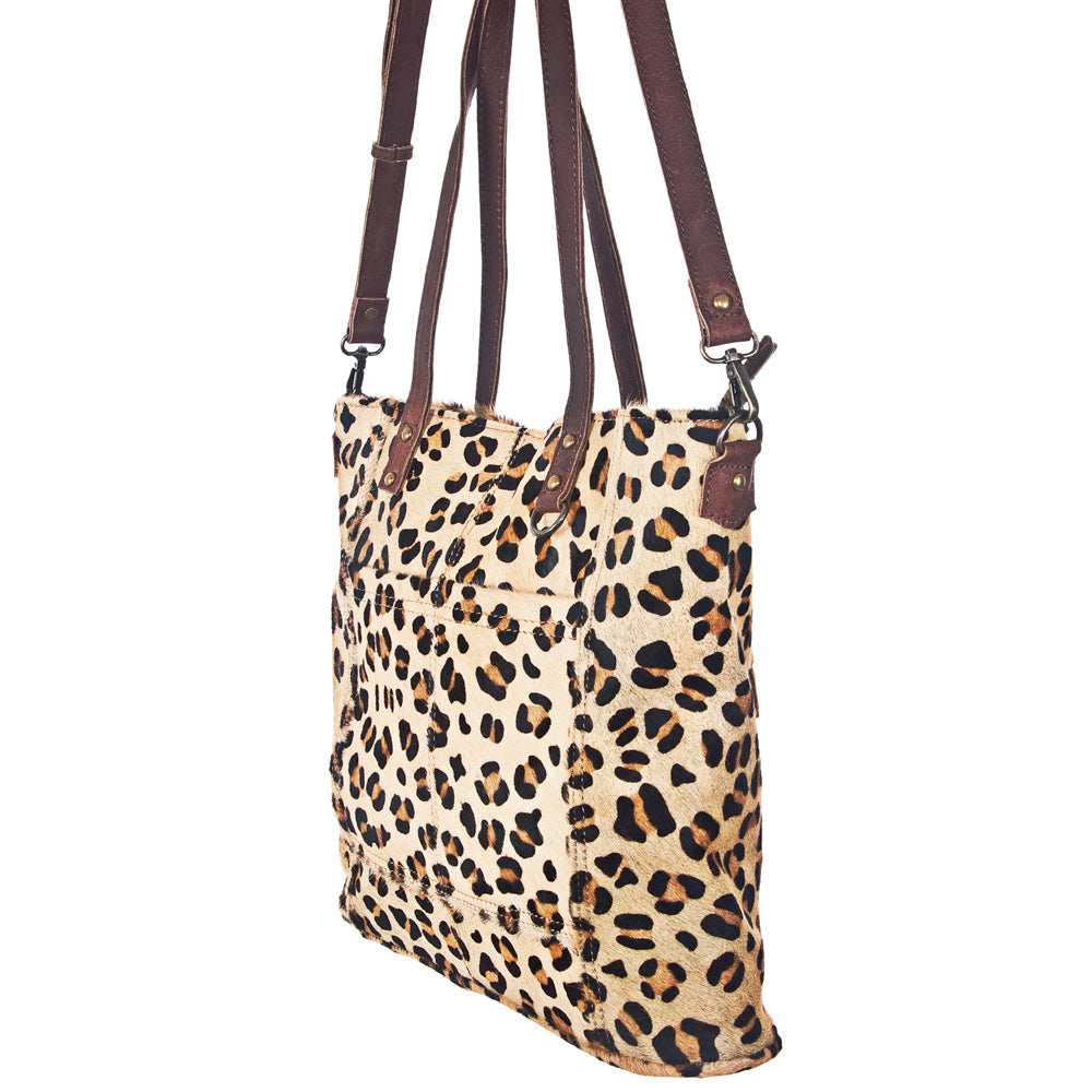 American Darling Hair-on Cowhide Tote Bag – Genuine Leather Western Handbag Adjustable Strap