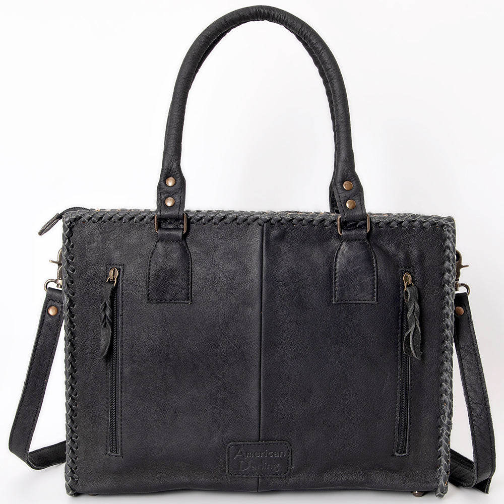 American Darling Briefcase Hair-On Genuine Leather