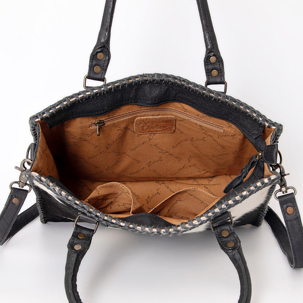 American Darling Briefcase Hair-On Genuine Leather