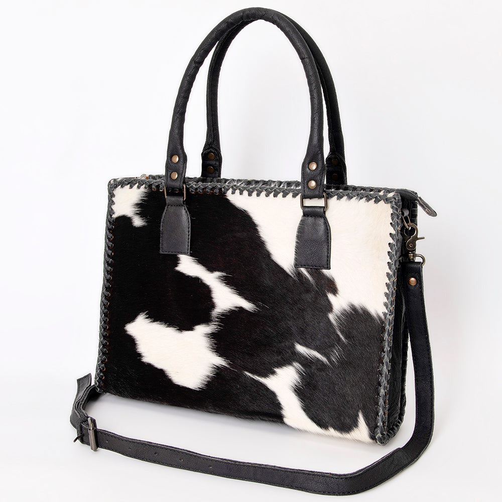 American Darling Briefcase Hair-On Genuine Leather