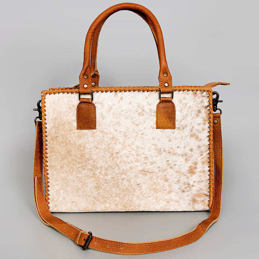 American Darling Briefcase Hair-On Genuine Leather