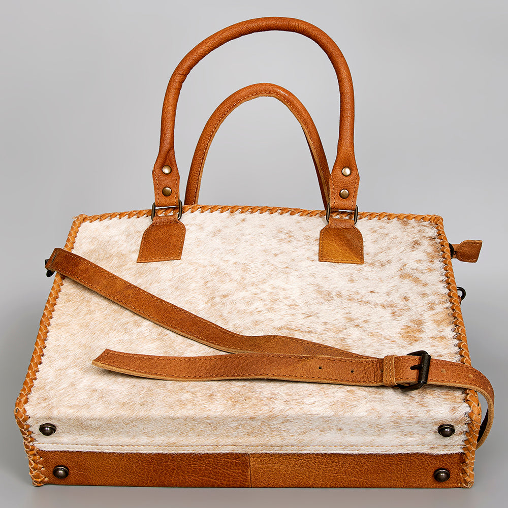 American Darling Briefcase Hair-On Genuine Leather