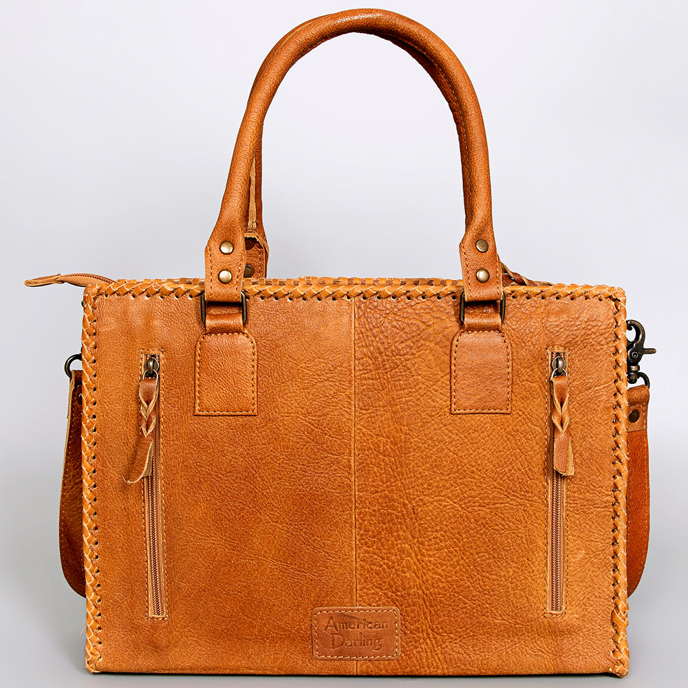American Darling Briefcase Hair-On Genuine Leather