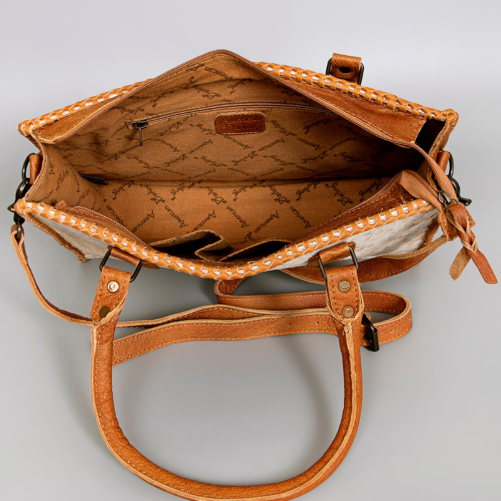 American Darling Briefcase Hair-On Genuine Leather