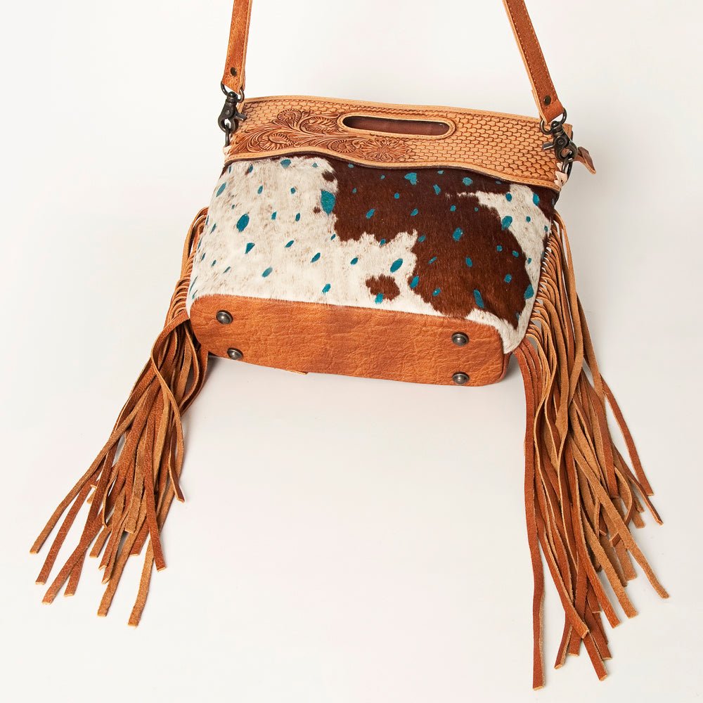 American Darling Clutch Hand Tooled Hair-On Genuine Leather