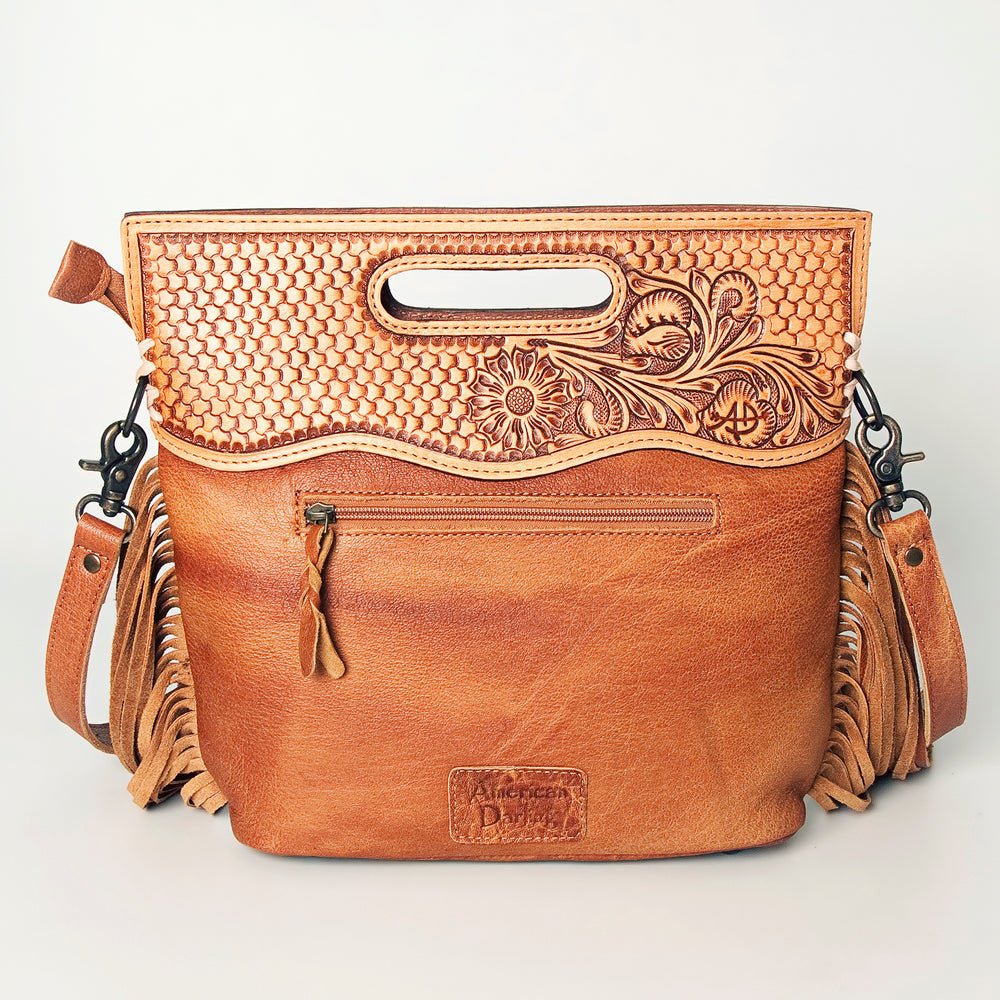 American Darling Clutch Hand Tooled Hair-On Genuine Leather