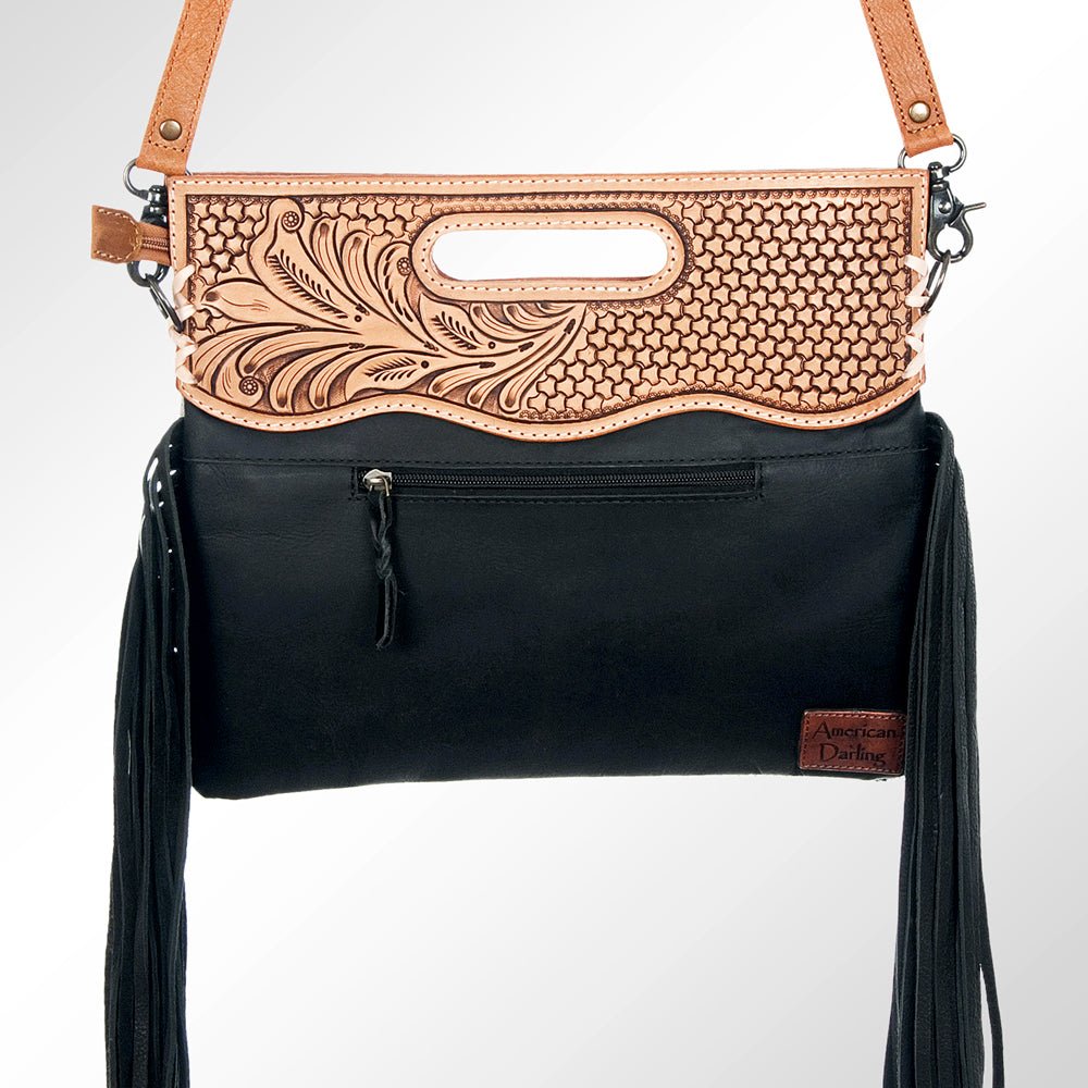 American Darling Clutch Hand Tooled Hair-On Genuine Leather