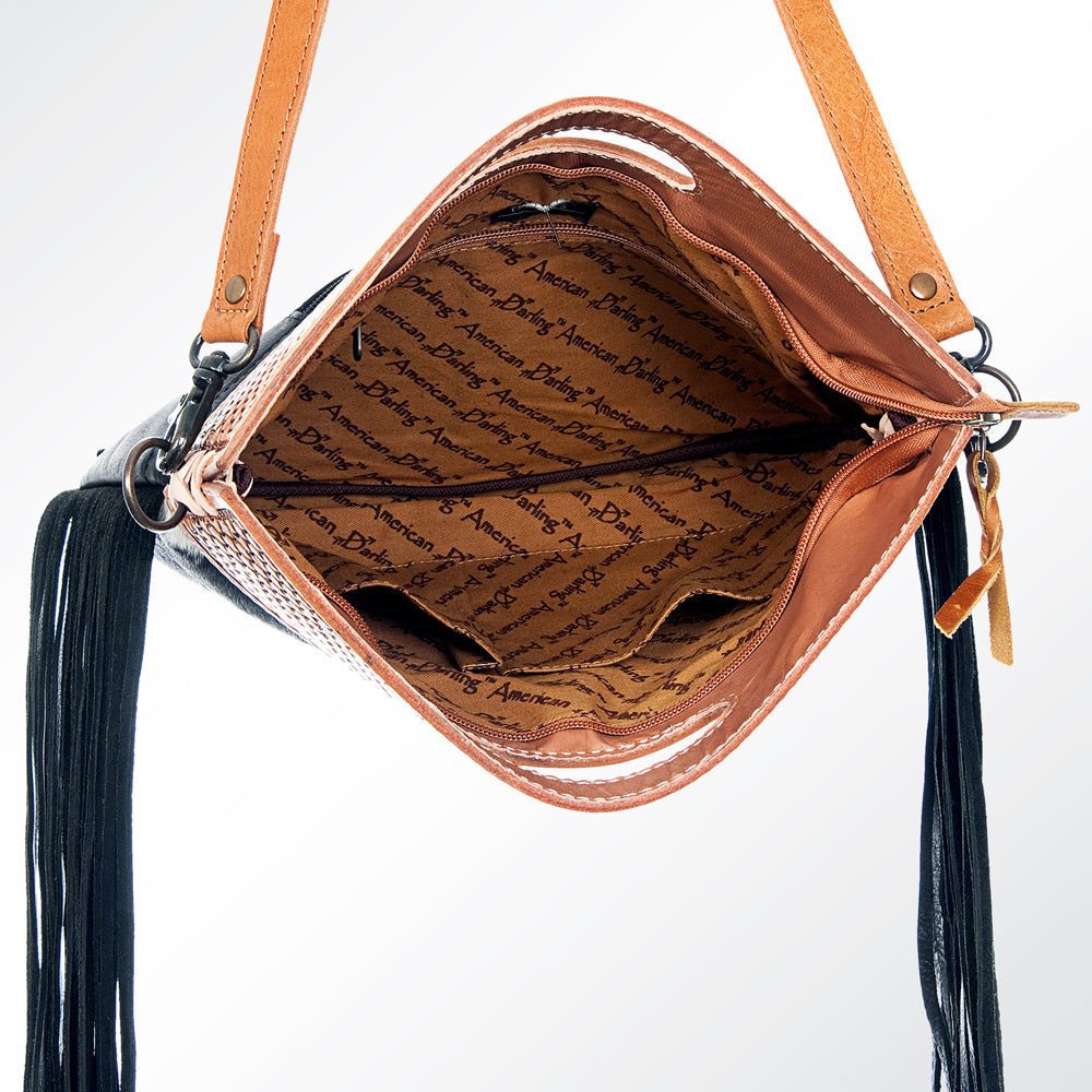 American Darling Clutch Hand Tooled Hair-On Genuine Leather