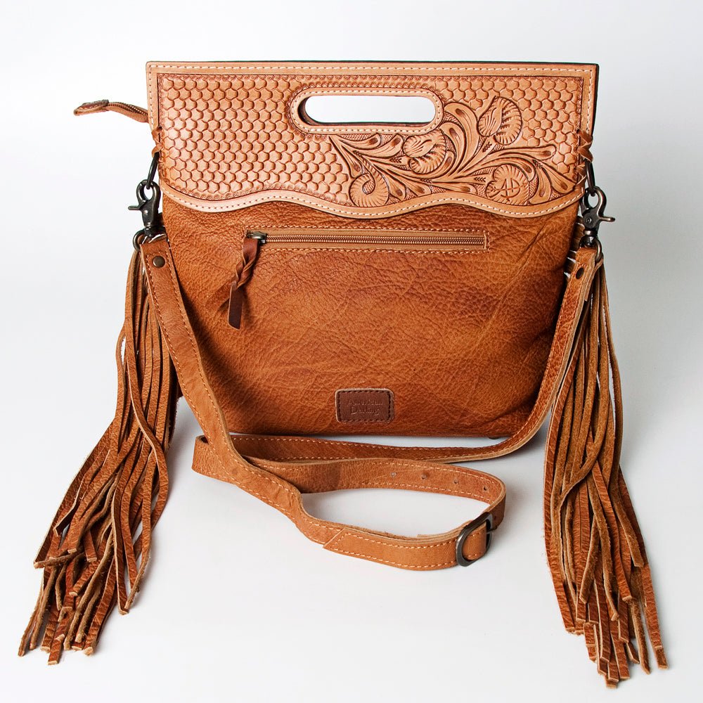 American Darling Clutch Hand Tooled Hair-On Genuine Leather