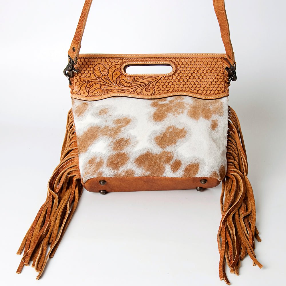 American Darling Clutch Hand Tooled Hair-On Genuine Leather