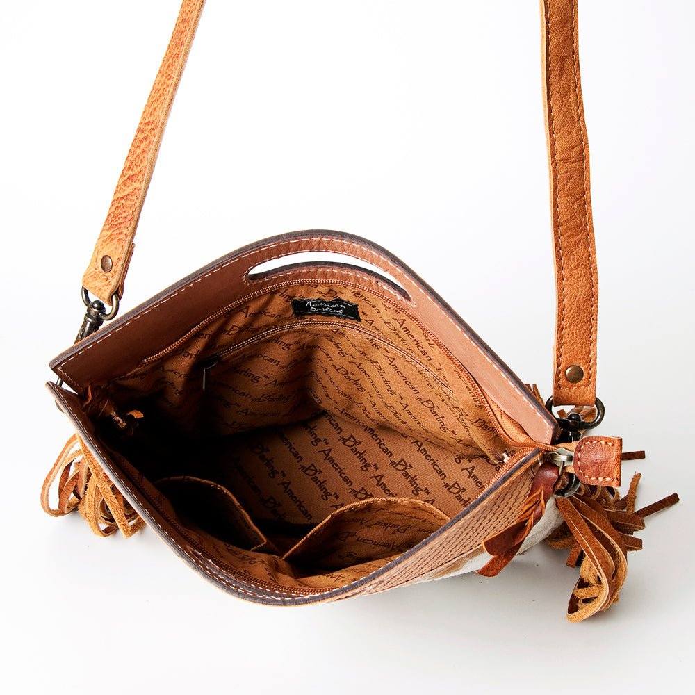 American Darling Clutch Hand Tooled Hair-On Genuine Leather