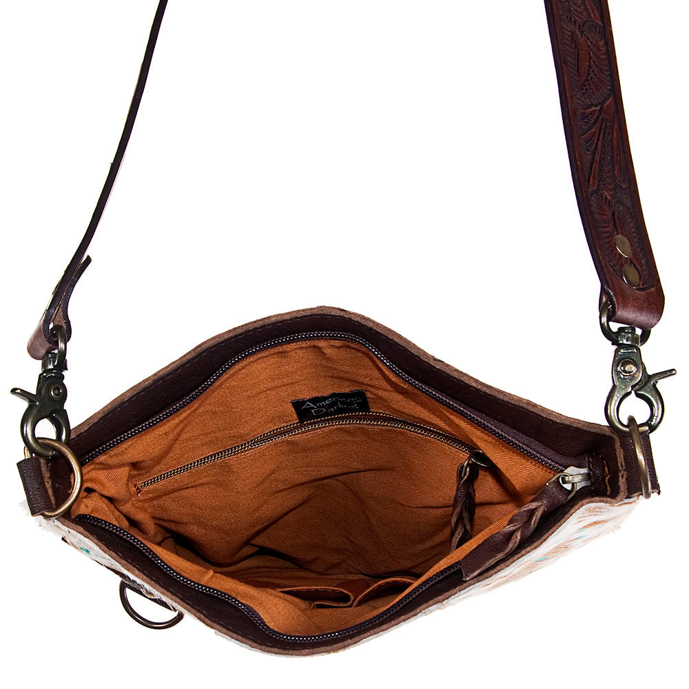 American Darling Messenger Hair-On Genuine Leather