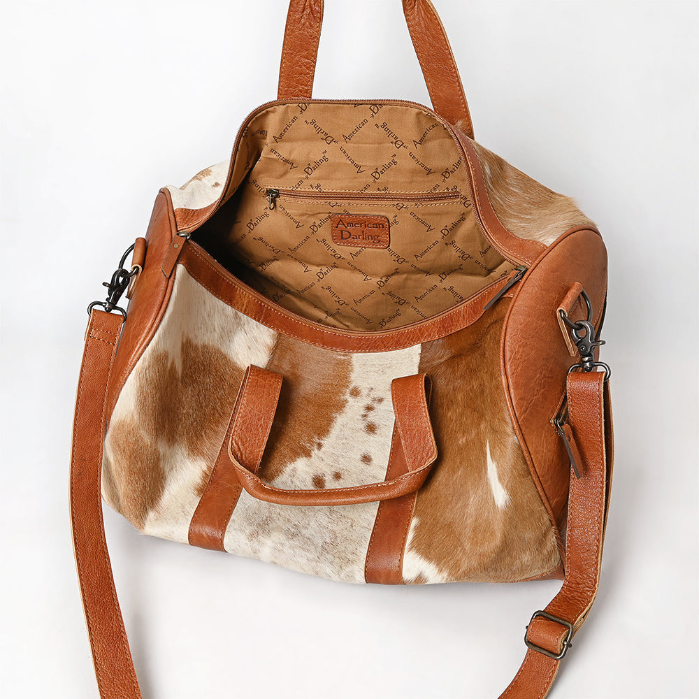 American Darling Women's Duffel Bag Western Hair On Genuine Leather Handbag and Ladies Purse