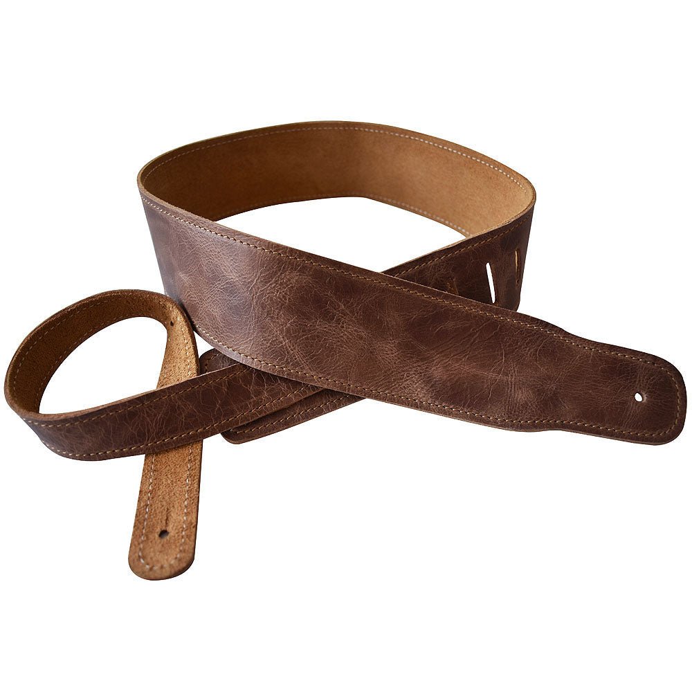 Leather Guitar Bass Strap 3.25 In Padded By Great American – Hilason