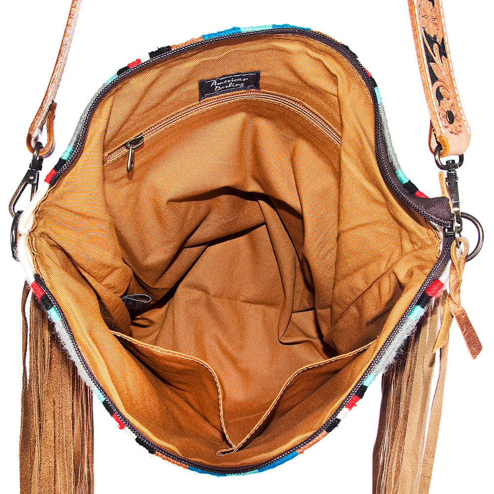 American Darling Saddle Blanket Leather Large Crossbody Bag