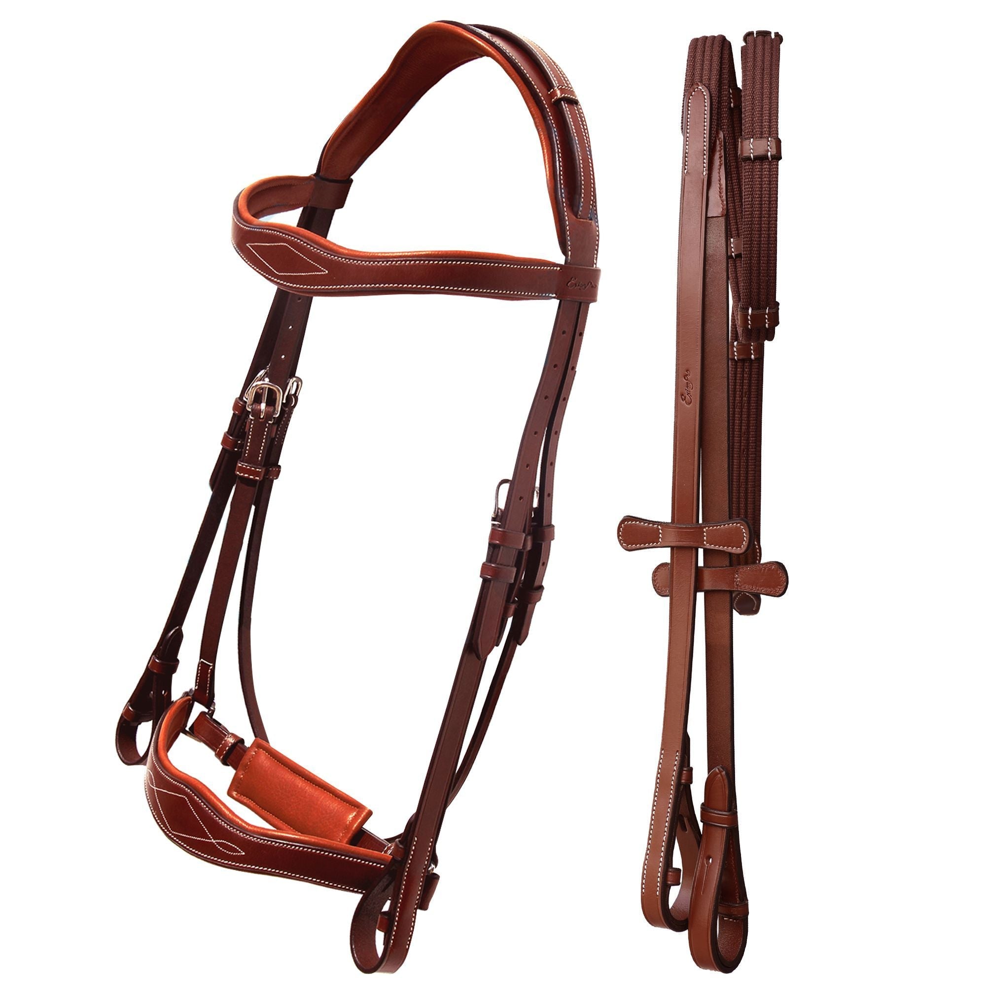 ExionPro Broad Wave Shape Designer Fancy Dressage Bridle & Web Reins by Bridles & Reins - alternate view 4