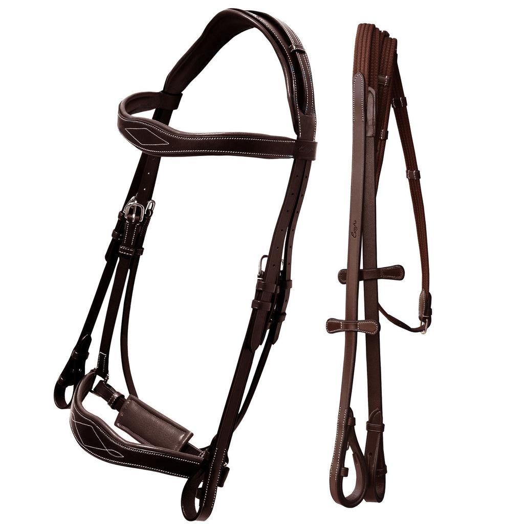 ExionPro Broad Wave Shape Designer Fancy Dressage Bridle & Web Reins by Bridles & Reins