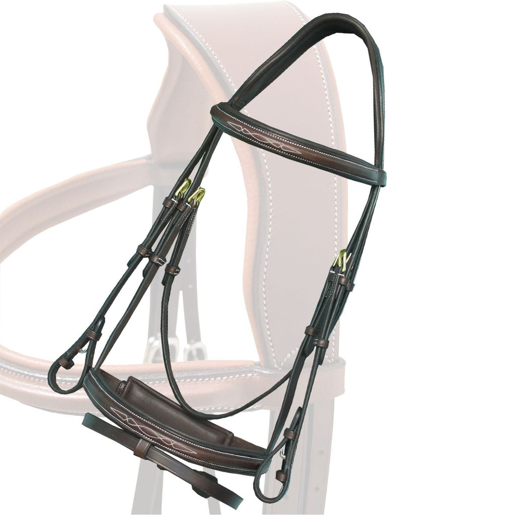 ExionPro Designer Fancy Stitched Bridle with Flash and Rubber Reins by Bridles & Reins - alternate view 7