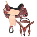 Hilason Western Horse Treeless Trail Barrel Saddle American Leather Tack