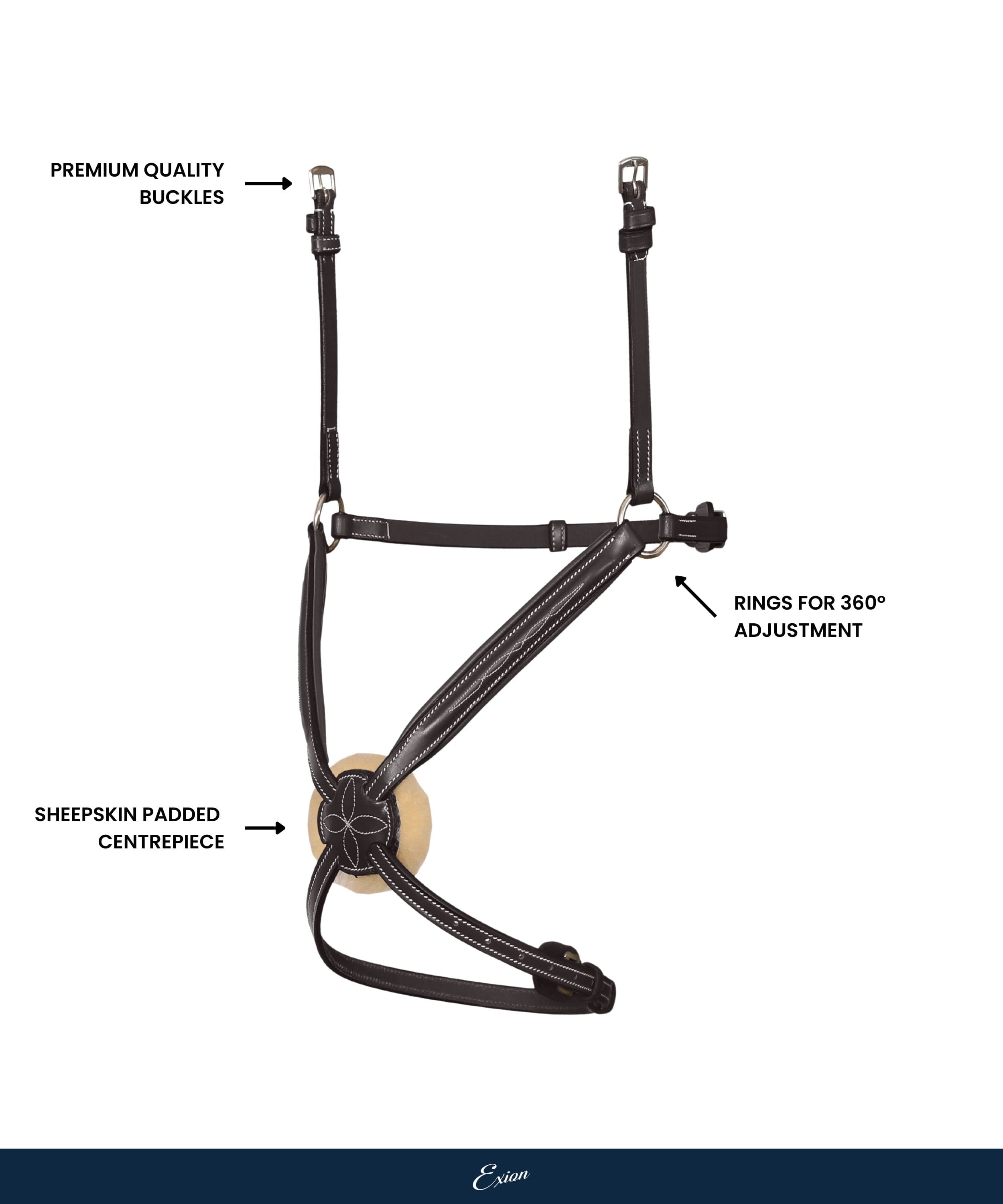 Replacement Noseband of ExionPro 'Vela' Figure 8 Jumping Bridle by Bridles & Reins - alternate view 4