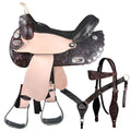 Hilason Western Horse Treeless Saddle American Leather Trail Barrel Tack