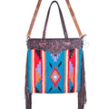American Darling Hand-Tooled Saddle Blanket Leather Crossbody Bag