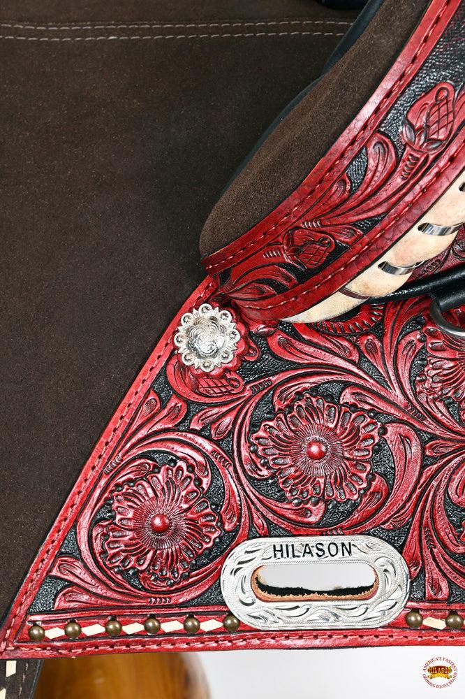 Hilason Western Horse Treeless Trail Barrel American Leather Saddle