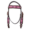 Hilason Western Horse One Ear Headstall Bridle American Leather Beaded