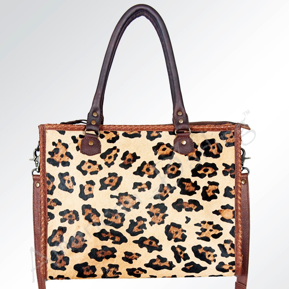 American Darling Briefcase Hair-On Genuine Leather