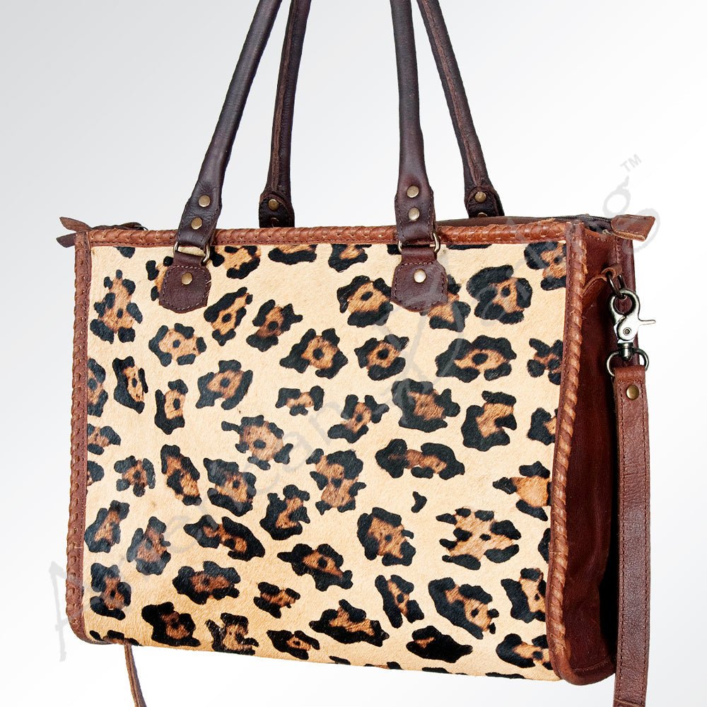 American Darling Briefcase Hair-On Genuine Leather