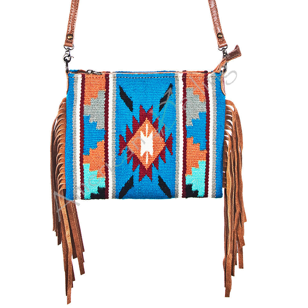 American Darling Crossbody Saddle Blanket Genuine Leather