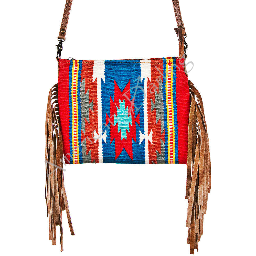 American Darling Crossbody Saddle Blanket Genuine Leather