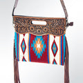 American Darling Hand-Tooled Saddle Blanket Leather Clutch