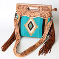 American Darling Hand-Tooled Saddle Blanket Leather Clutch
