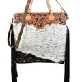 American Darling Tote Hand Tooled Hair-On Genuine Leather