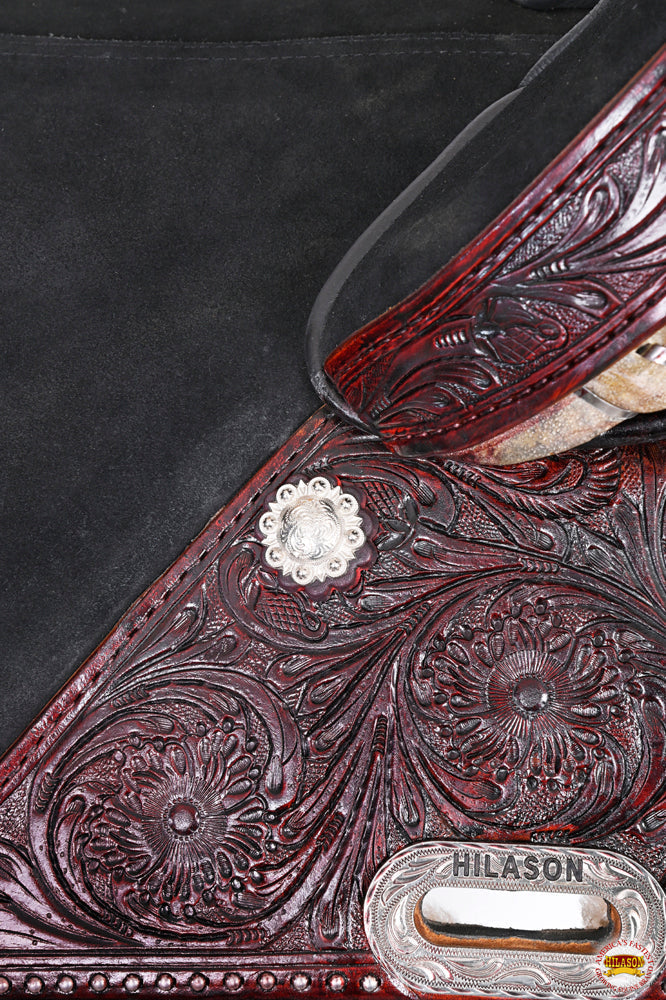 Western Horse Saddle Hilason Treeless American Leather Barrel Racing