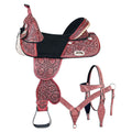 HILASON Western Horse Saddle Hilason Treeless American Leather Barrel Racing