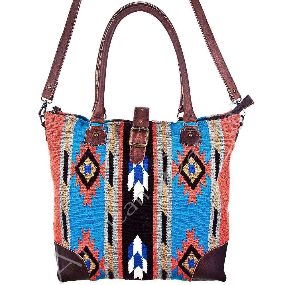 American Darling Saddle Blanket Genuine Leather Tote