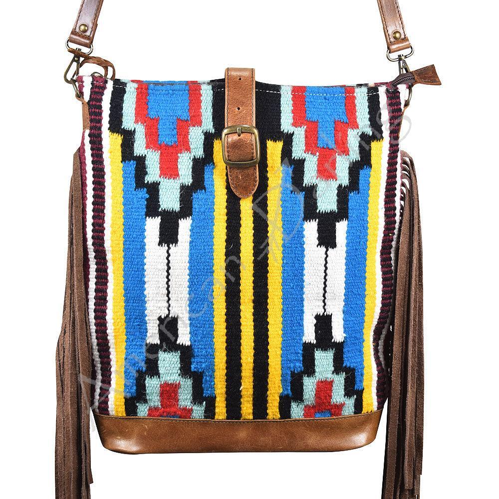 American Darling Saddle Blanket Leather Large Crossbody Bag