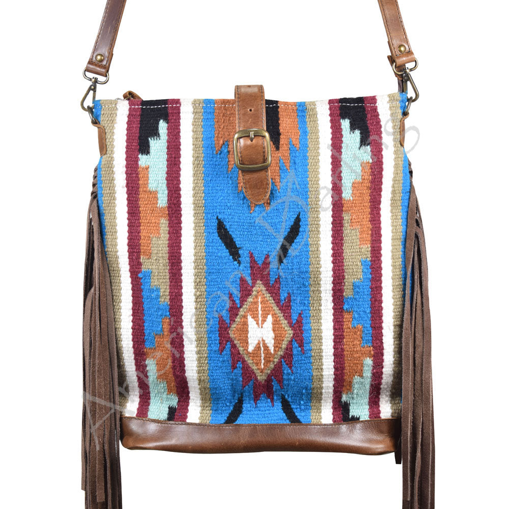 American Darling Saddle Blanket Leather Large Crossbody Bag