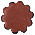 Hilason Plain Scalloped Leather Rosette Concho — Mahogany, 1"