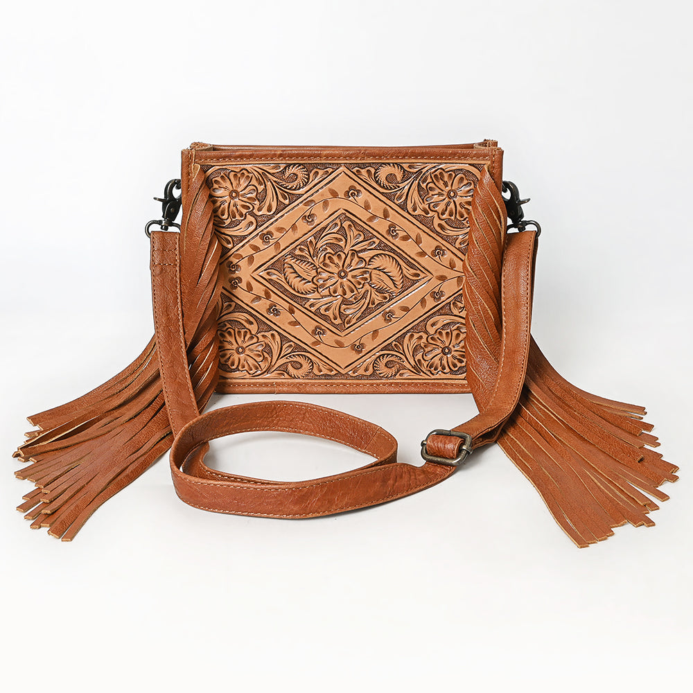 American Darling Hand-Tooled Leather Crossbody Bag