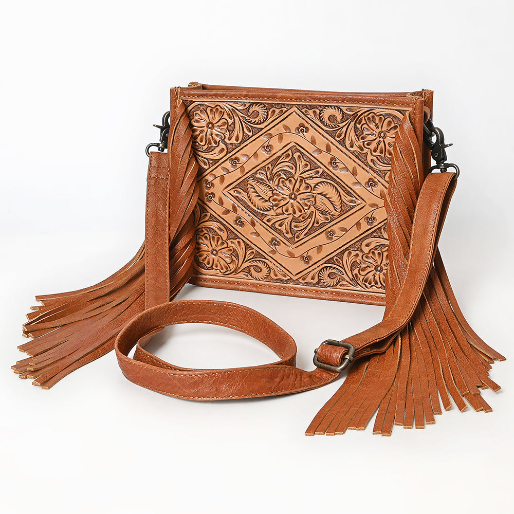 American Darling Hand-Tooled Leather Crossbody Bag